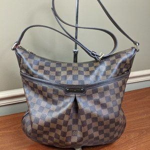 Auth LOUIS VUITTON Bloomsbury GM Damier Ebene Shoulder Crossbody Bag Brown